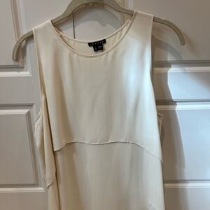 Theory Ivory Sleeveless Mini Dress